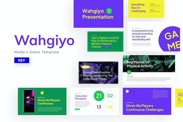 极简纯色块大标题视觉冲击商务演示Keynote模板 - 乐喵办公