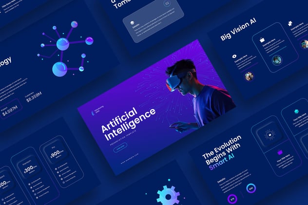 深度解析AI人工智能行业应用主题Keynote模板 - 乐喵办公
