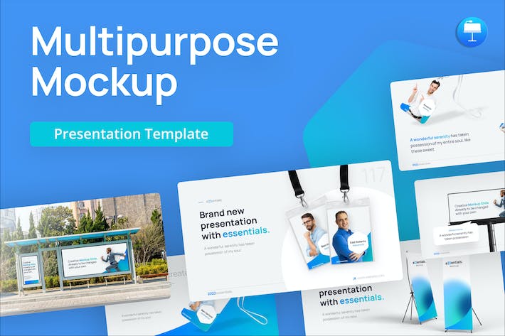 品牌商业VI视觉识别系统应用展示与贴图样机Mockup Keynote模板 - 乐喵办公