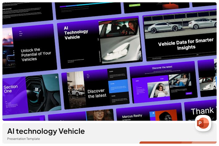 汽车智能驾驶AI技术应用与创新研发PPT模板 - 乐喵办公