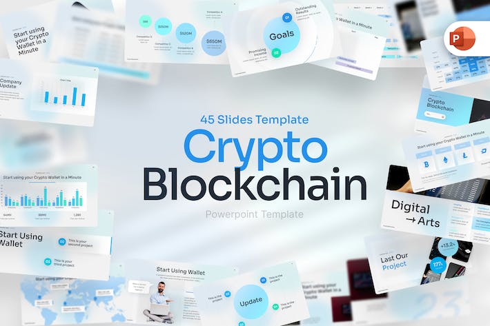 加密货币底层技术解析与区块链行业应用方案PPT模板 - 乐喵办公