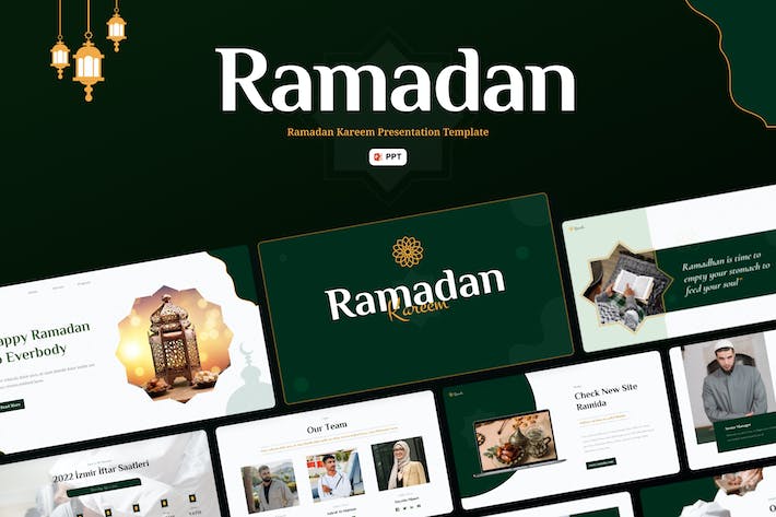 斋月卡里姆(Ramadan)传统文化宣传与节日祝福PPT模板 - 乐喵办公