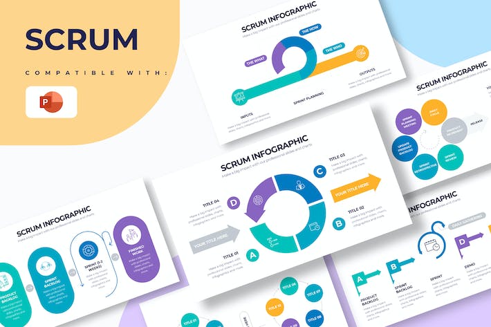 IT研发提效、商业敏捷开发Scrum流程管理与进度控制PPT模板 - 乐喵办公