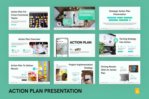 绿色可持续发展、年度重点项目行动计划(Action Plan)制定演示PPT模板 - 乐喵办公