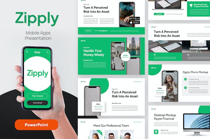移动应用App开发UI设计技术方案推介PPT模板 - 乐喵办公