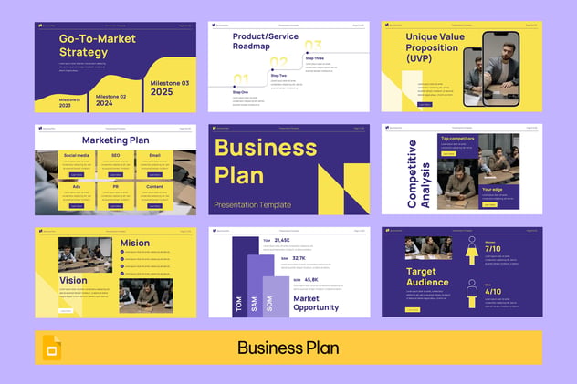 年度业务增长计划书(Business Plan)与核心指标设定PPT模板 - 乐喵办公