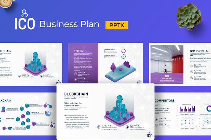 专业区块链(Blockchain)技术研发与项目融资PPT模板 - 乐喵办公