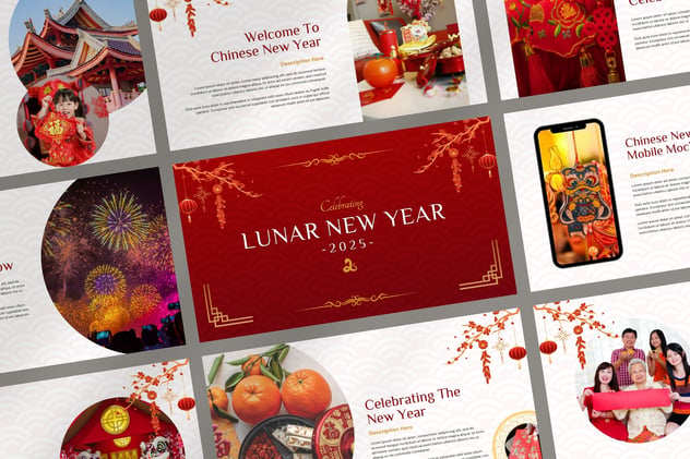 农历新年企业年会庆典及优秀员工表彰PPT模板 - 乐喵办公