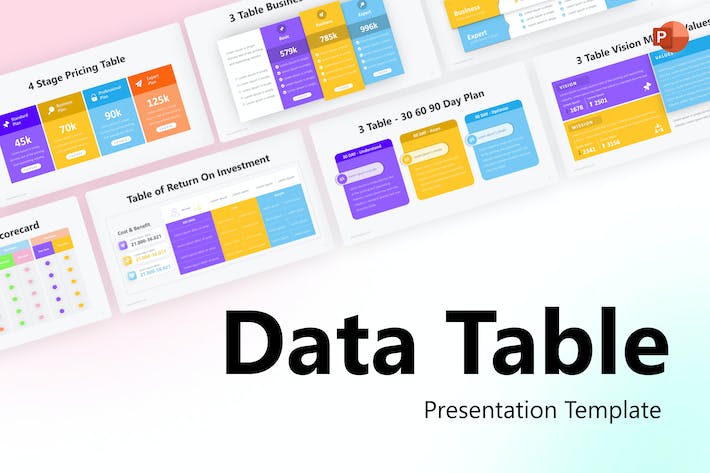 标准化商业经营数据对比表格、年度财务报表可视化汇总Powerpoint模板 - 乐喵办公