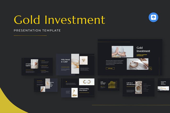 黄金期货交易策略分析与贵金属实物投资理财指南Keynote模板 - 乐喵办公