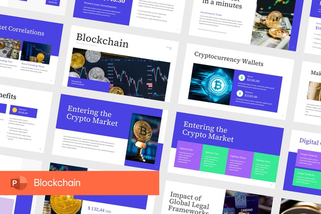 区块链底层技术与加密货币分析PPT模板 - 乐喵办公