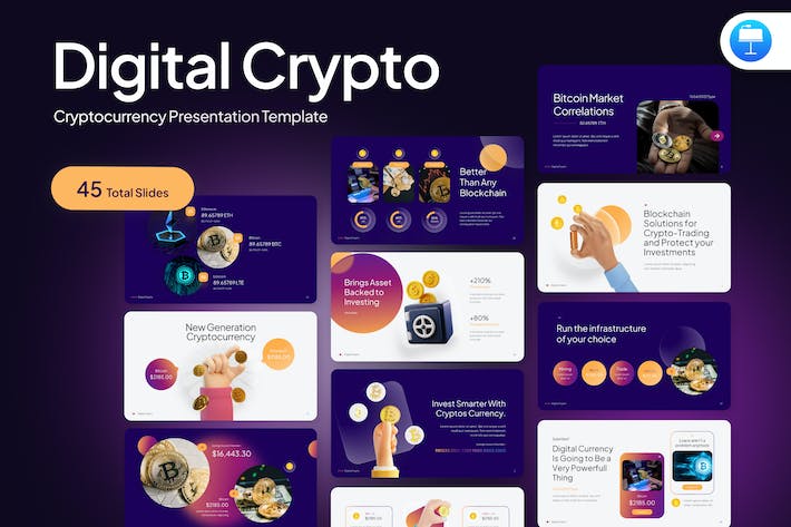 全球虚拟数字货币市场分析与区块链加密技术专题汇报Keynote模板 - 乐喵办公