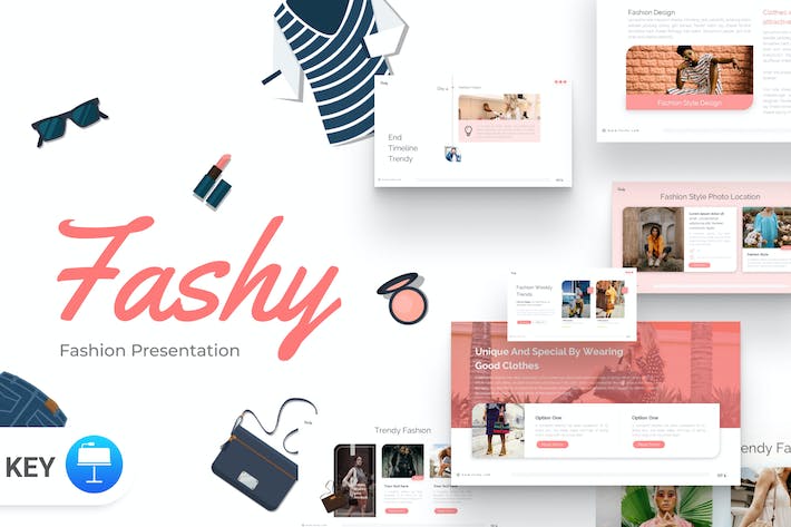 Fashy时尚服装品牌画册展示与潮流趋势发布主题PPT模板 - 乐喵办公