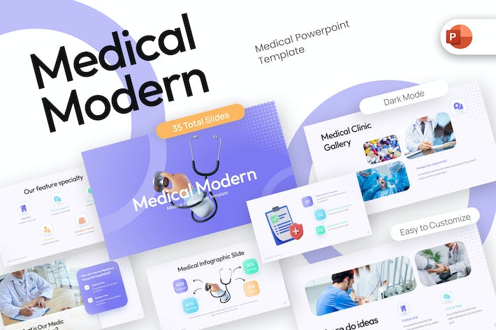 3D可视化图形医学医疗行业研究分析报告PPT模板 - 乐喵办公