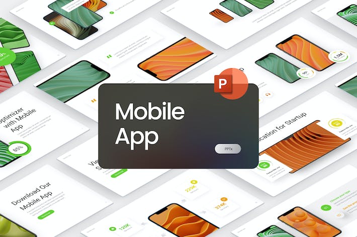 智能手机应用程序App开发推广PowerPoint模板 - 乐喵办公