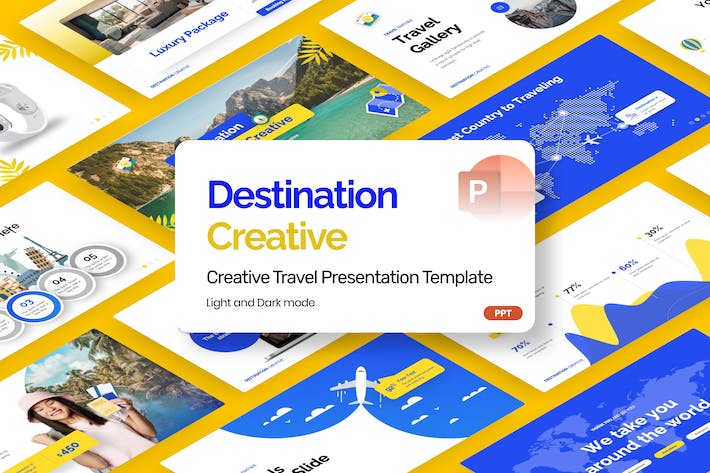 旅游度假旅行线路推广主题PPT模板 - 乐喵办公