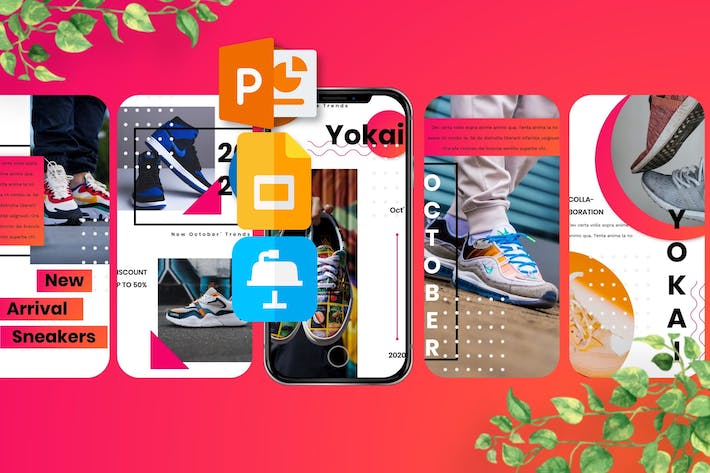 碎片化视觉营销、Instagram社交平台快拍故事Story内容演示Keynote模板 - 乐喵办公