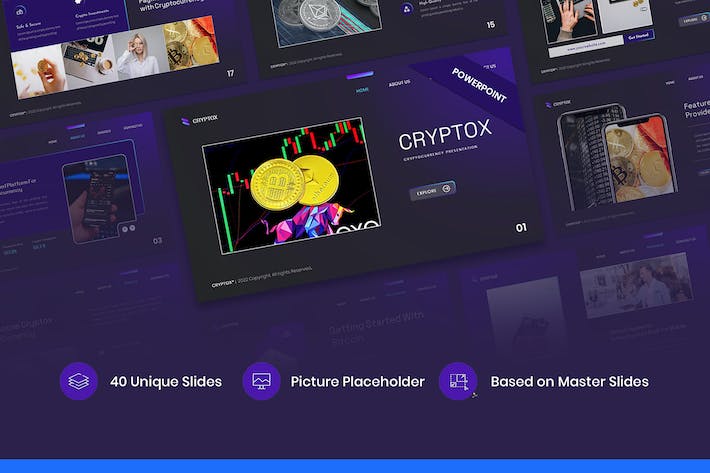 加密货币(Crypto)项目介绍知识科普与分析PPT模板 - 乐喵办公
