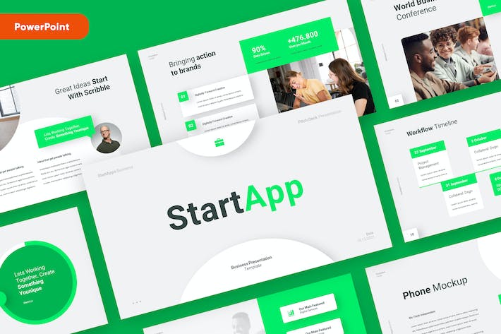 绿色环保主题初创企业(Startup)融资商业计划书PPT模板 - 乐喵办公