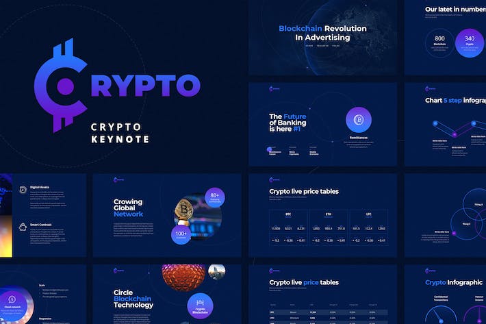 互联网科技安全与数字加密技术应用行业Keynote模板 - 乐喵办公