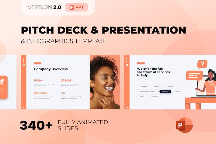 340页欧美系专业商务图表集锦、国际化经营数据报告通用组件Powerpoint Template - 乐喵办公