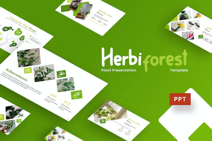 绿色自然生态植物产品系列推广与农业科技品牌展示PPT模板 - 乐喵办公