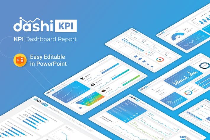 企业KPI关键绩效指标数据仪表板报表PPT模板 - 乐喵办公
