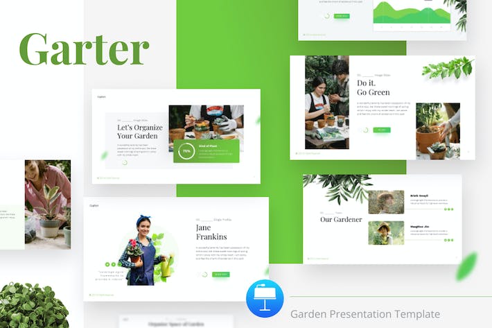 私家花园景观设计规划与植物日常科学管理护理指南Keynote模板 - 乐喵办公