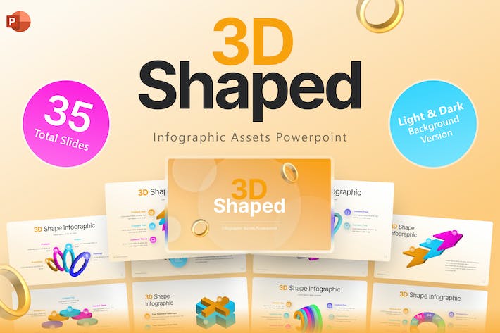 战略管理体系、彩色3D立体金字塔层级结构与步骤信息图形PPT模板 - 乐喵办公