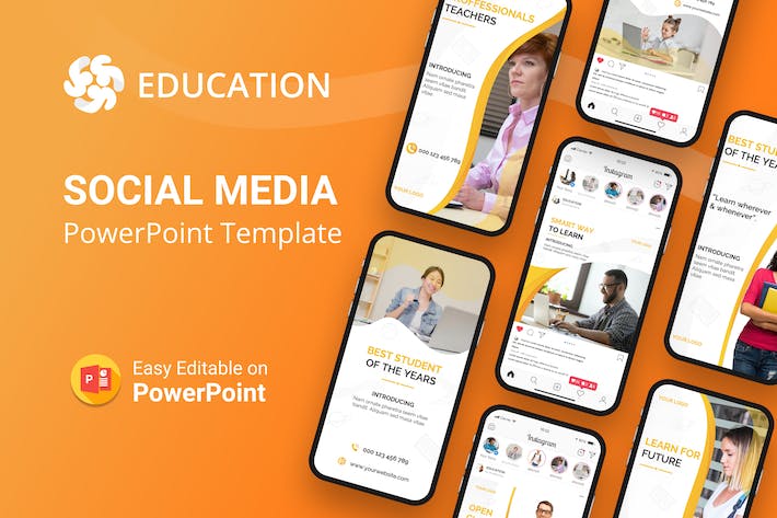 互动式教育类社交媒体营销推广策划方案PowerPoint模板 - 乐喵办公