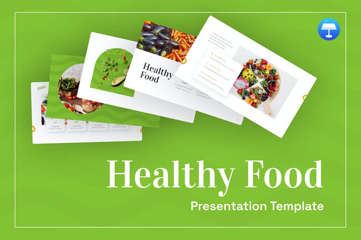 绿色健康有机食品推介与饮食文化介绍Keynote模板 - 乐喵办公