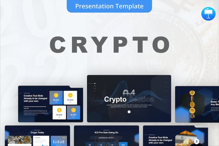 区块链加密虚拟货币交易与比特币行业分析Keynote模板 - 乐喵办公