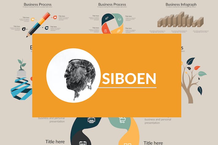 业务指标统计分析、可视化扁平化商务数据图形Keynote模板 - 乐喵办公