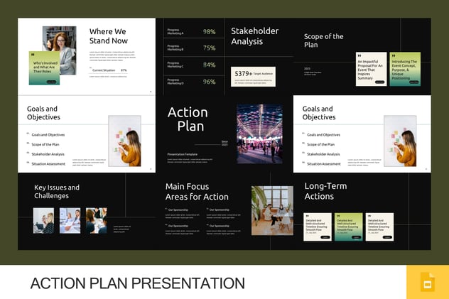 年度经营目标分解、业务行动计划(Action Plan)执行PPT模板 - 乐喵办公