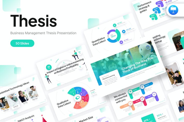 工商管理专业本科/硕士学位毕业论文答辩演示Keynote模板 - 乐喵办公