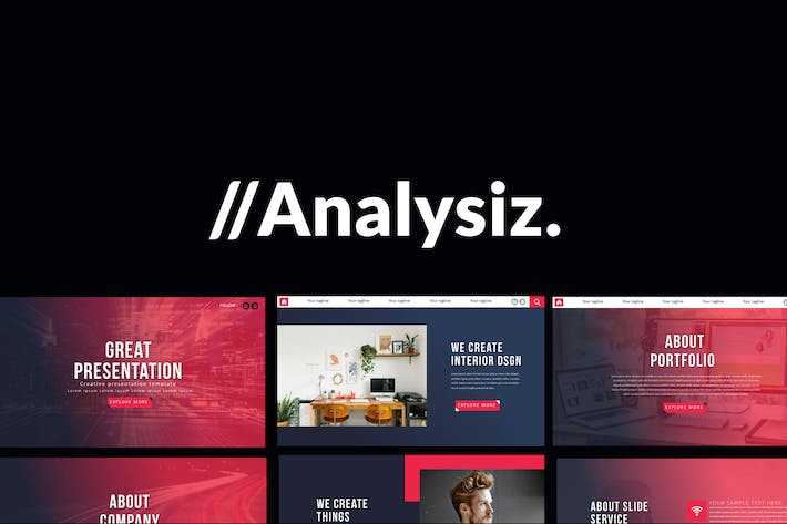 红色渐变时尚流行风格经营数据分析报告PPT模板 - 乐喵办公