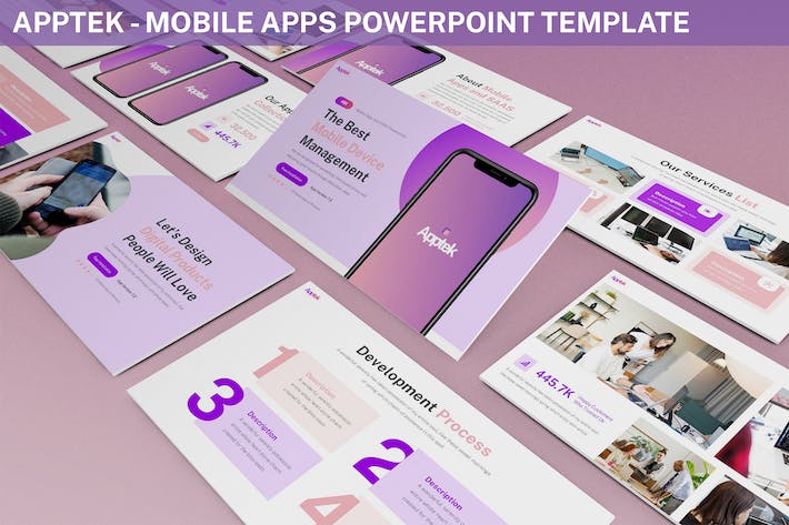 移动互联网创业路演、App手机应用程序展示项目PPT模板 - 乐喵办公