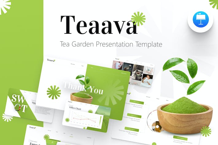 绿色生态茶园种植技术推广与中国传统茶文化宣传Keynote模板 - 乐喵办公