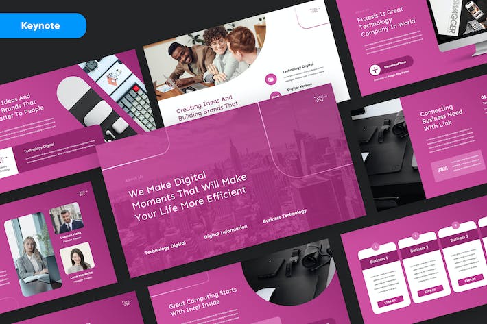 前沿科技产品研发成果与互联网创新技术应用Keynote模板 - 乐喵办公