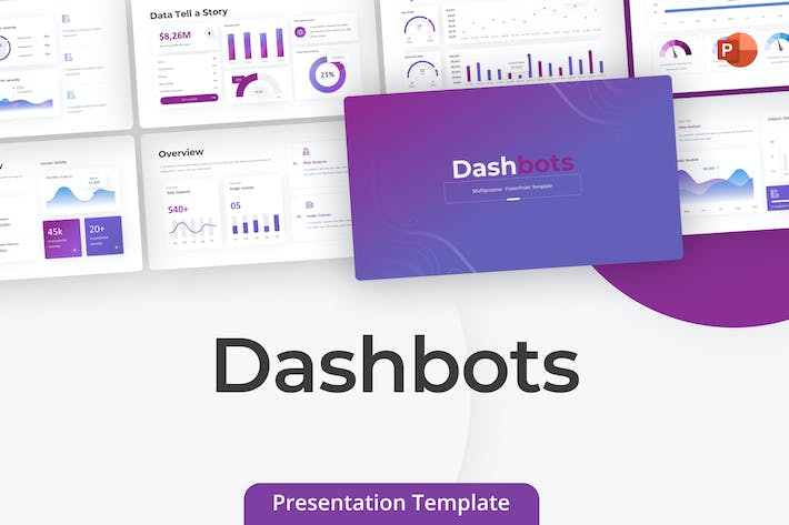 数字化经营数据监控仪表板(Dashboard)与核心KPI实时分析Powerpoint模板 - 乐喵办公