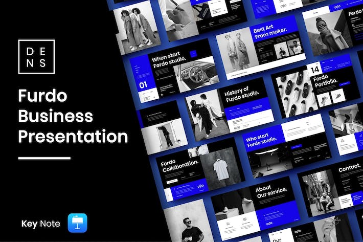 大气产品摄影作品展示与营销策划商务合作Keynote模板 - 乐喵办公
