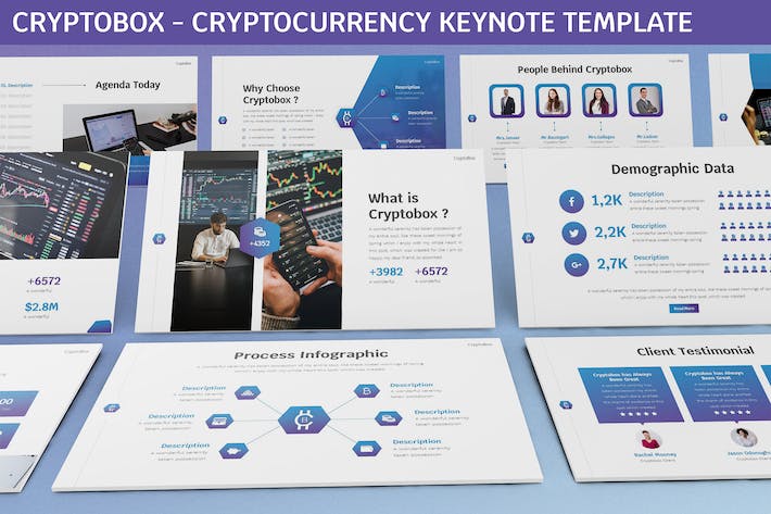 区块链底层技术研发、加密数字货币发行(ICO)与安全技术Keynote模板 - 乐喵办公