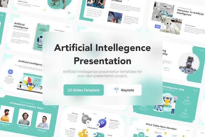 人工智能技术科普知识传播与应用场景讲座Keynote模板 - 乐喵办公