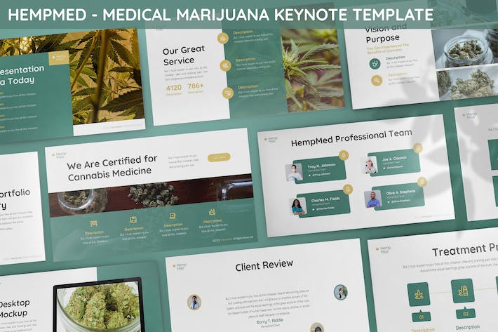 药用植物学术介绍与中草药产地环境展示通用Keynote模板 - 乐喵办公