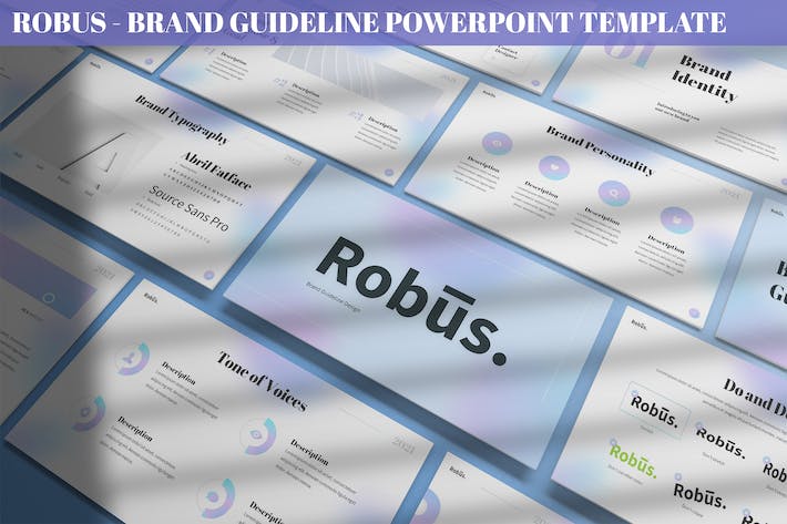 企业视觉识别系统(VI)应用指南、品牌升级设计提案与规范Powerpoint Template - 乐喵办公
