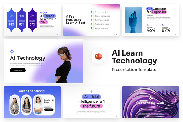 深度学习(Deep Learning)算法模型与神经网络训练课件PPT模板 - 乐喵办公