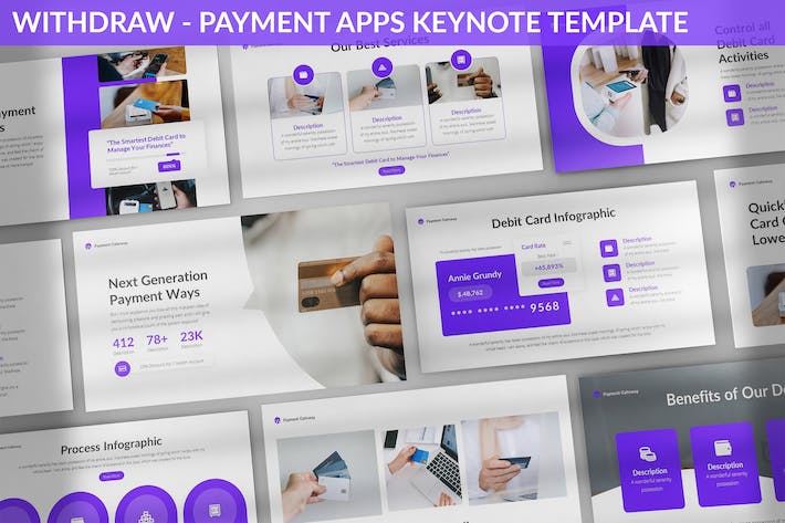金融支付取款App应用程序开发设计研究Keynote模板 - 乐喵办公