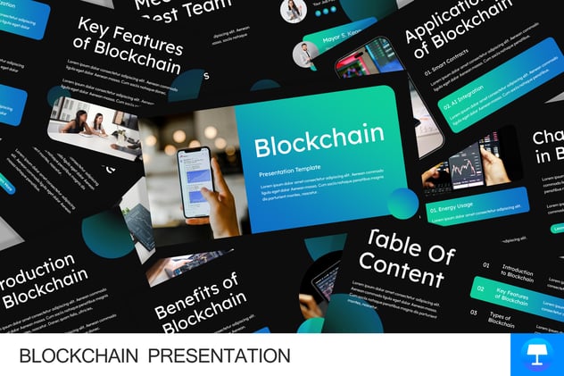 区块链底层技术解析与金融科技创新应用展示Keynote模板 - 乐喵办公