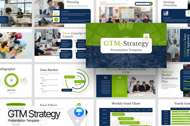 GTM(Go-To-Market)市场进入战略规划与执行路线Keynote模板 - 乐喵办公