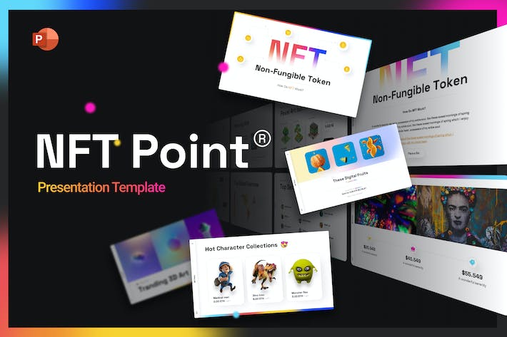 NFT数字藏品交易平台介绍与区块链资产技术演示PPT模板 - 乐喵办公